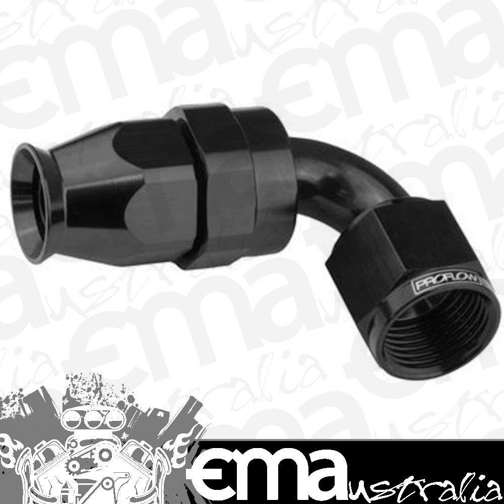 Proflow PFE204-04DBK Aluminium 120 Degree Hose End Hose End For -04AN PTFE Hose Black