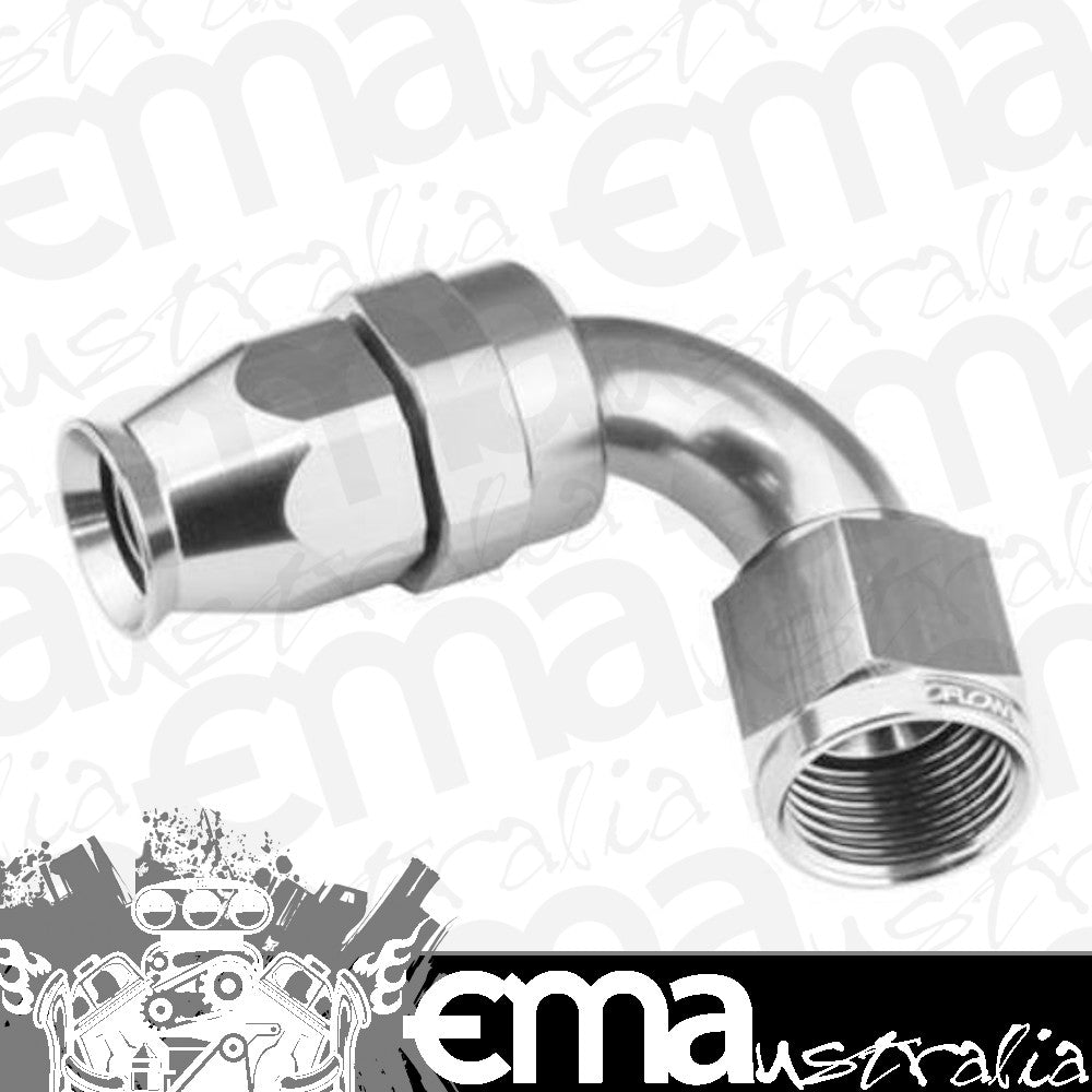Proflow PFE205-04DHP Aluminium 150 Degree Hose End Hose End For -04AN PTFE Hose Polished