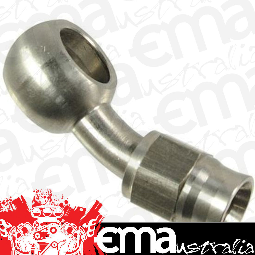 Proflow PFE211-03 Stainless Steel Banjo Hose End 10mm 30 Degree Bend For -03AN PTFE Hose