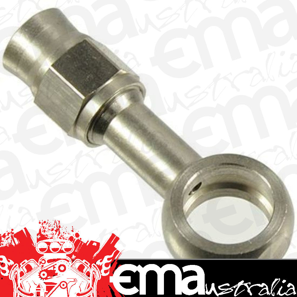 Proflow PFE213-03L Stainless Steel Banjo Hose End 7/16 Long Straight For -03AN PTFE Hose