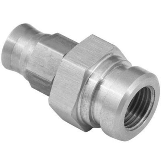 Proflow PFE243-03 Stainless Steel Brake Adaptor Female Concave Seat M10 x 1.25 to -03AN PTFE Hose 17mm Hex