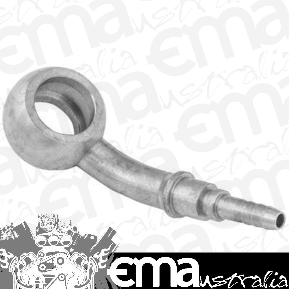 Proflow PFE264-03 Stainless Steel Banjo Hose End 10mm 45 Degree Bend Crimp Style
