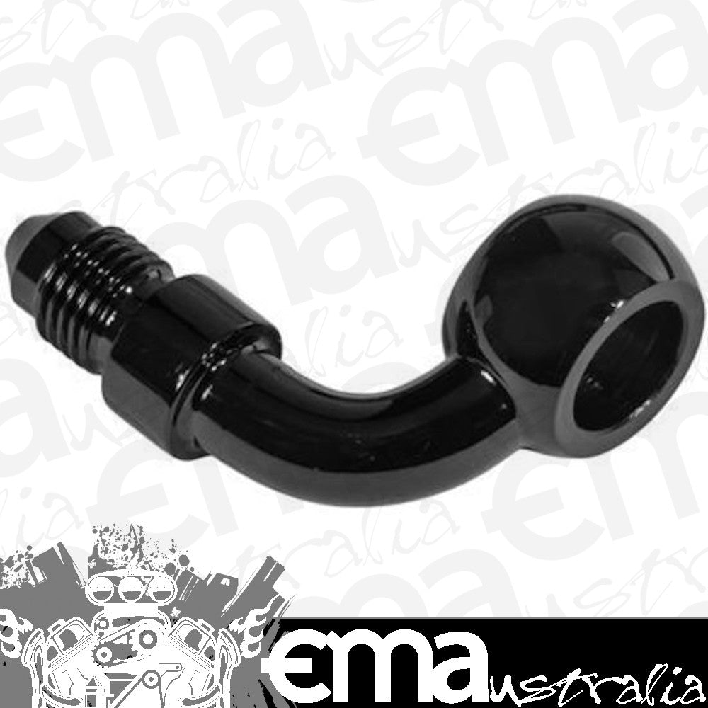 Proflow PFE309-03BK Black 12mm Banjo Brake Hose End 90 Degree to -03AN