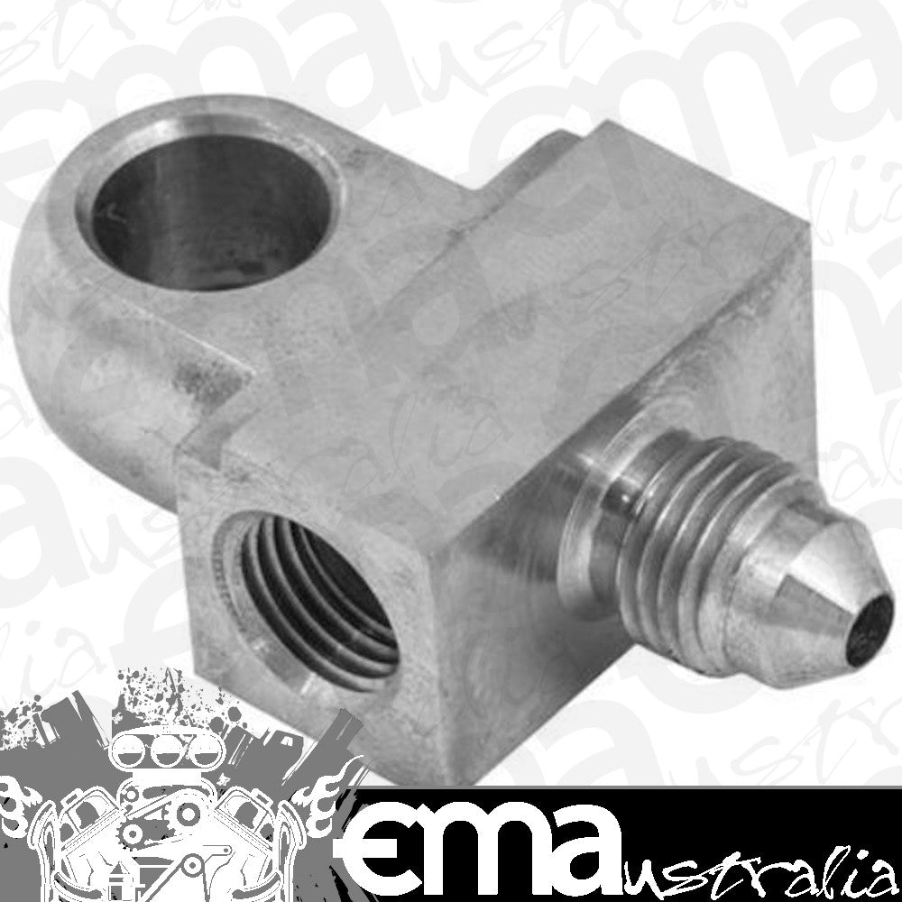 Proflow PFE329 Stainless Steel Brake Adaptor Tee Block 3/8" x 24 x 2 & -03AN Male x 1