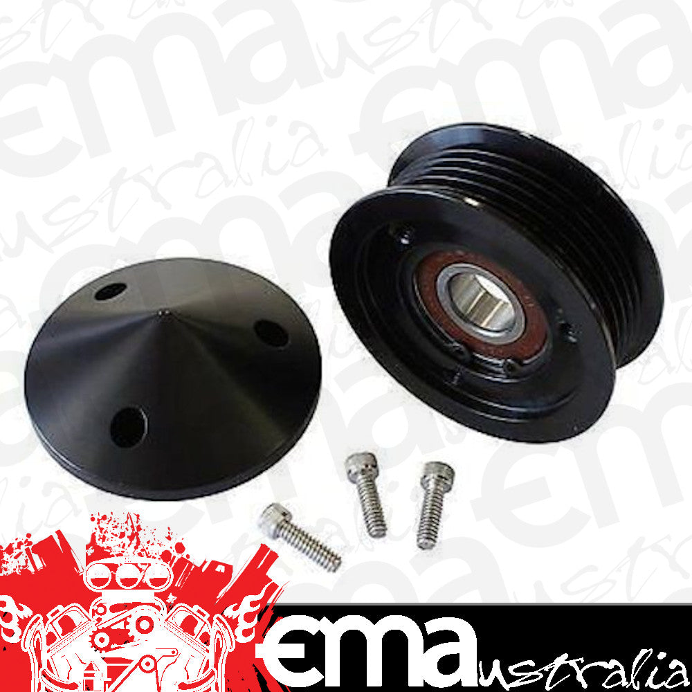 Chev/GM small block Gen III/IV LS1/LS6 (VT-VZ) Chev LS Tensioner Replacement Pully Bear &Nose Cover W/Bolts Aeroflow Performance Products AF59-4031BLK