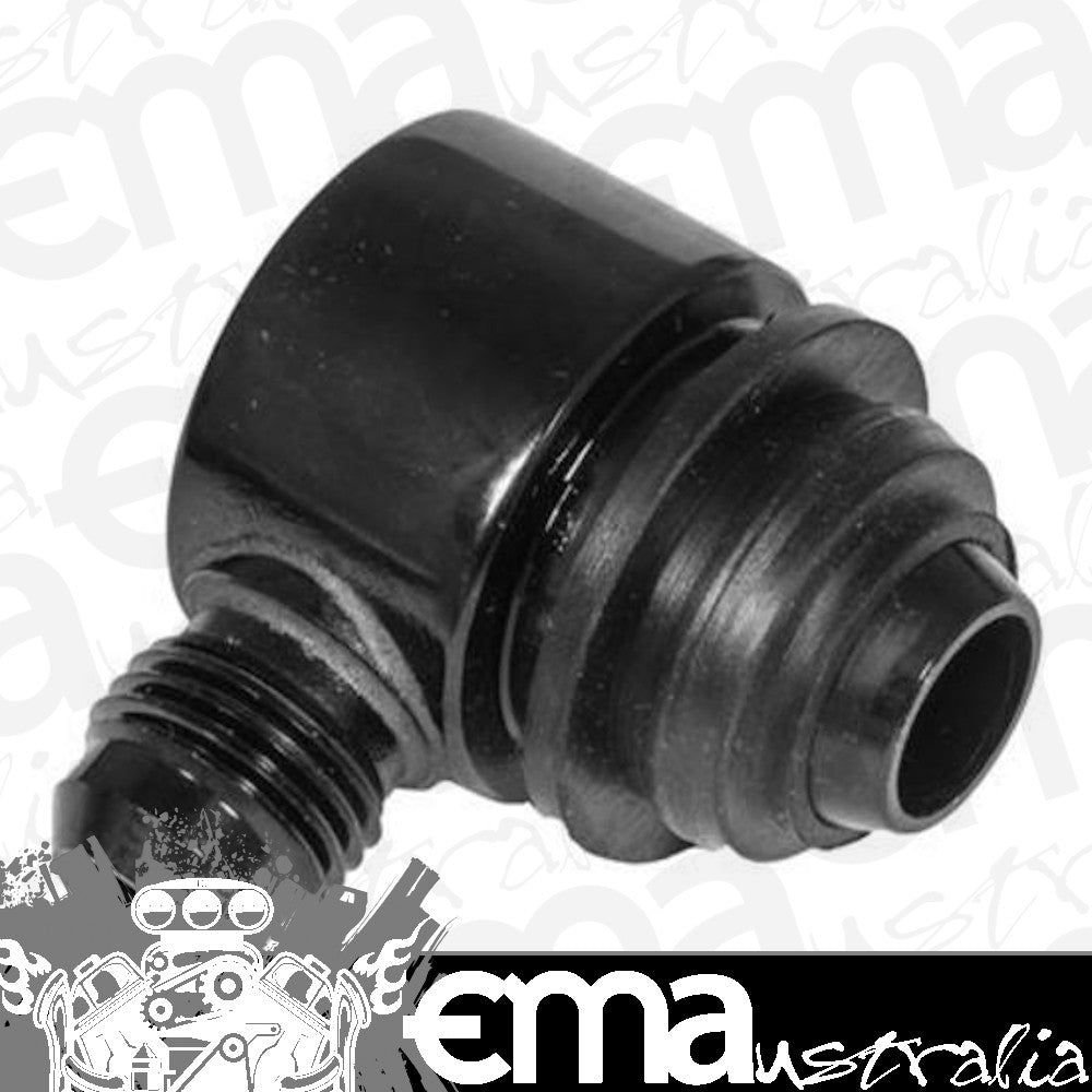 Proflow PFE350-06BK Brake Booster Check Valve Aluminium Black Anodised -6 AN Hose end