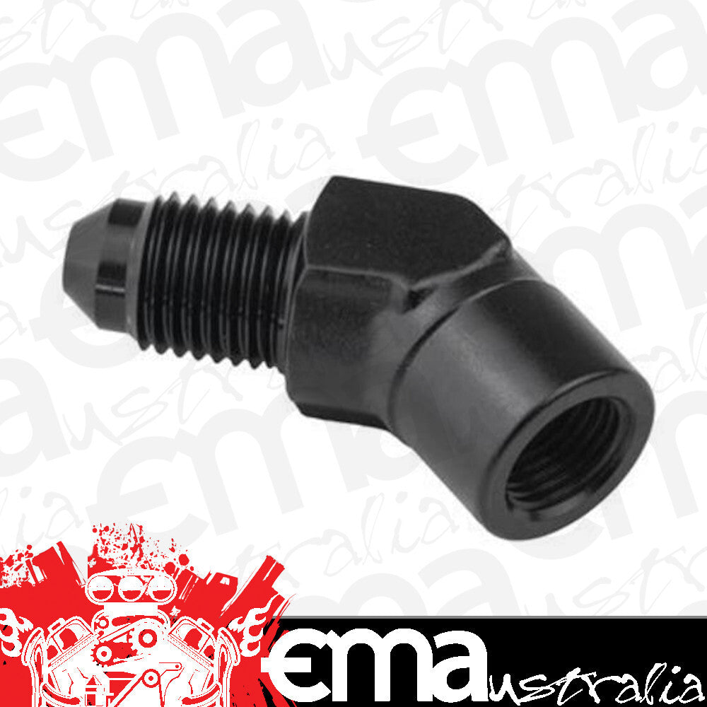 Proflow PFE371-03BK Female Adaptor 45 Degree Adaptor 1/8" NPT to Male -03AN Black