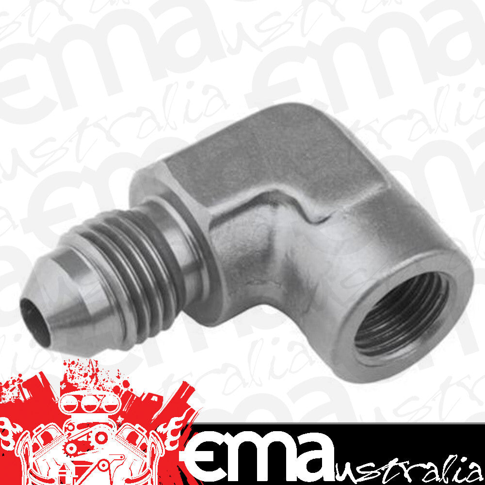 Proflow PFE373-04S Female 90 Degree Adaptor 1/8" NPT to Male -04AN Silver