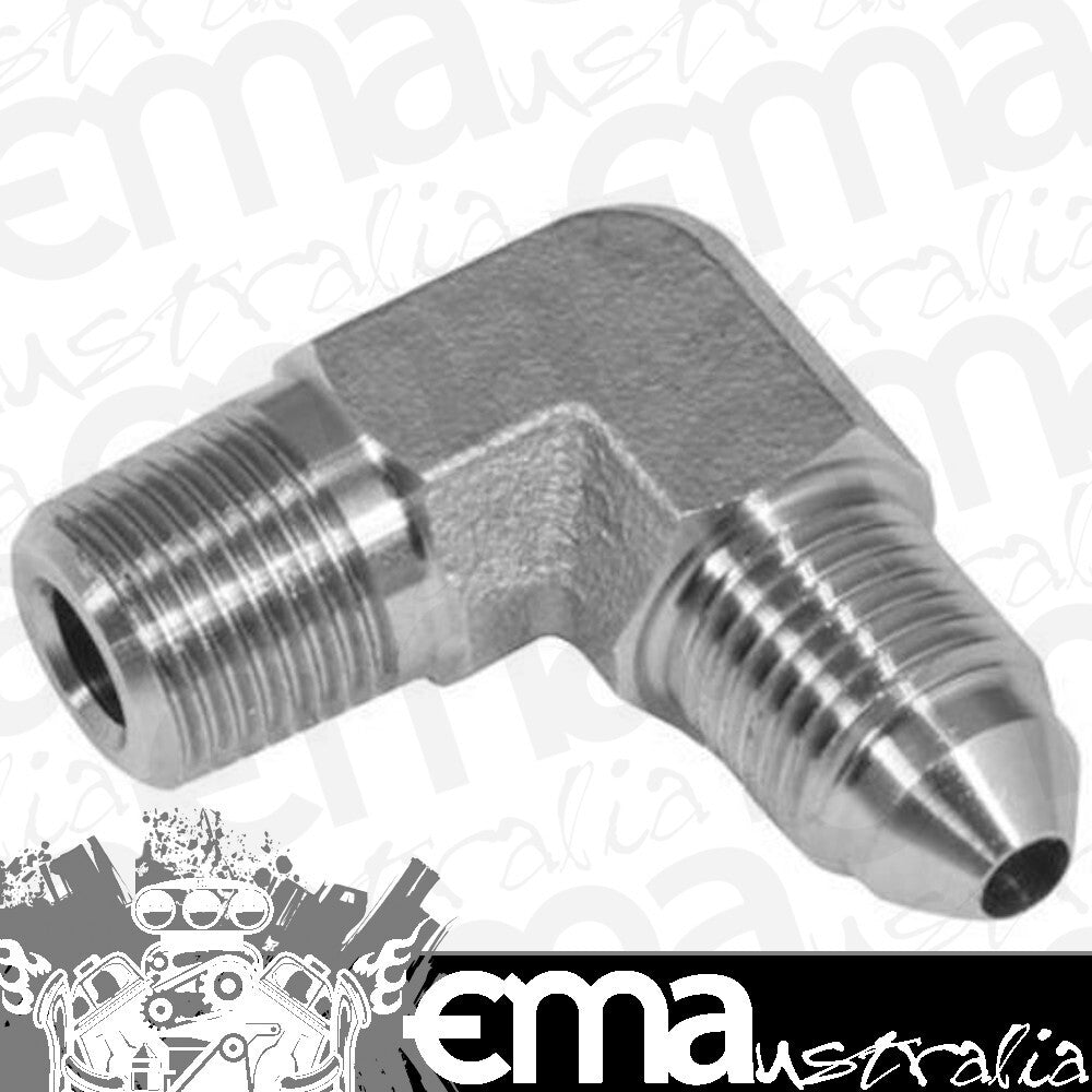 Proflow PFE383-03 Stainless Steel 90 Degree to -03AN Male to 1/8 NPT