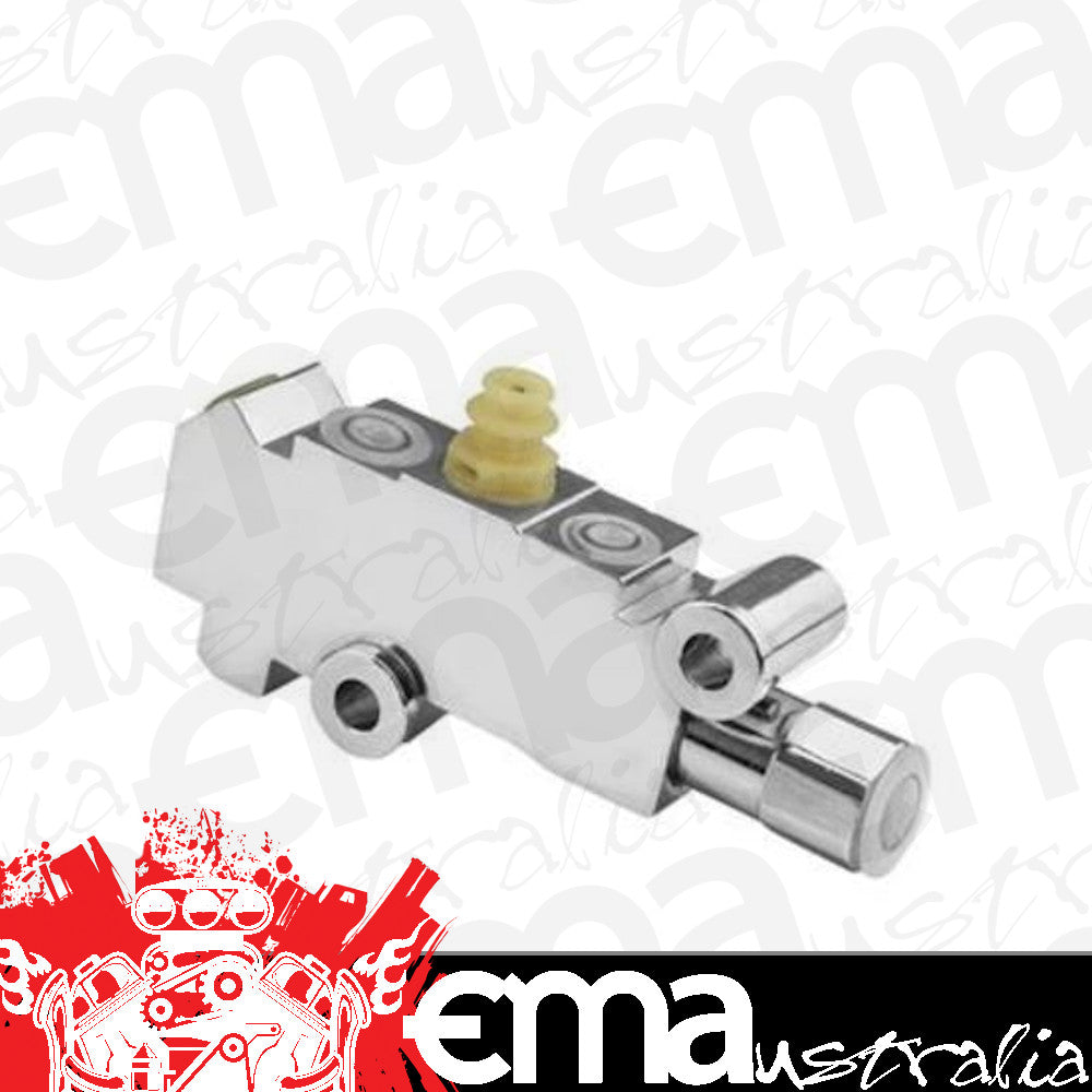 Proflow PFE395C Brake Proportioning Valve Fixed Dual Inlet 3 Outlets Chrome Front Disc/Drum Brakes