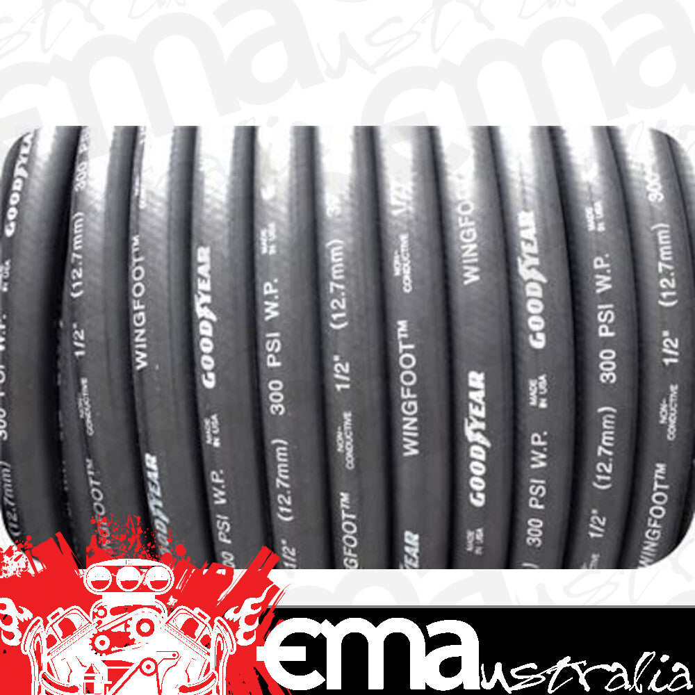 BLACK PUSH ON RUBBER FUEL HOSE -12 PER MT (3/4') GOODYEAR