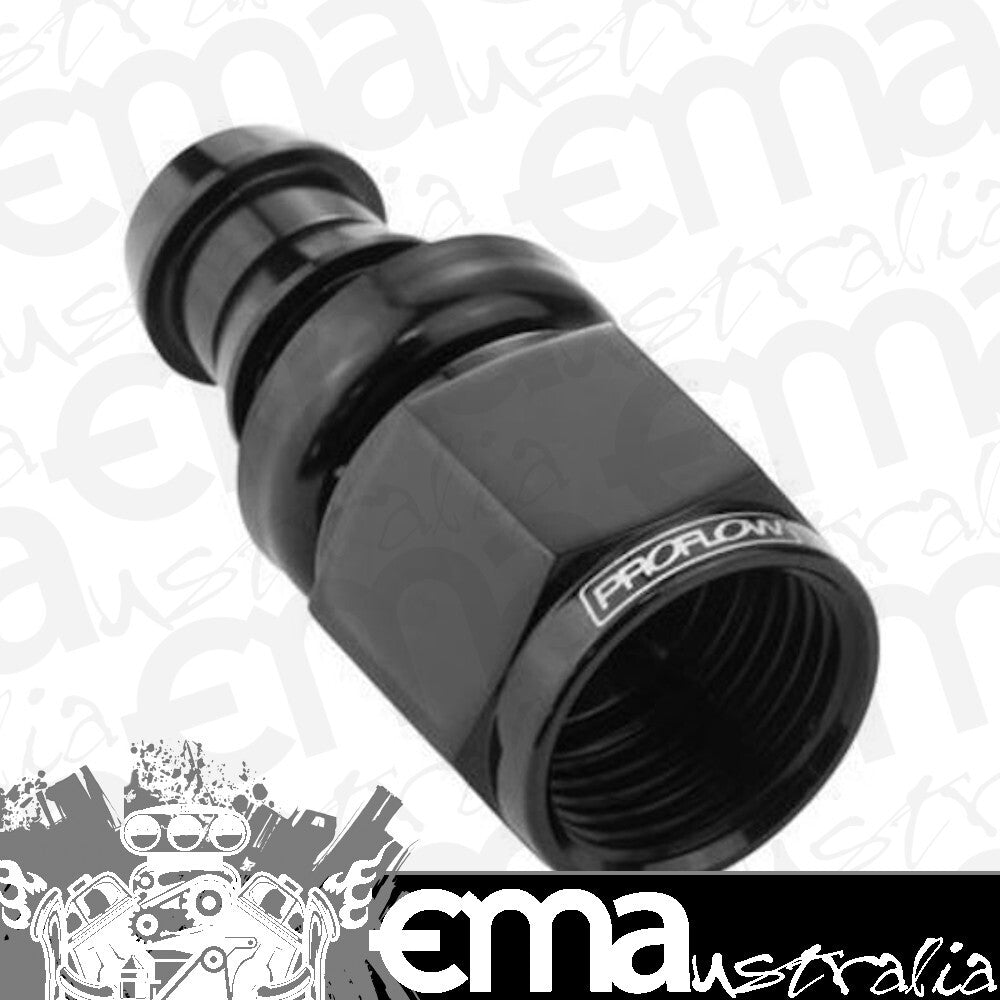 Proflow PFE401-10BK Straight Push Lock Hose End Barb 5/8'' to Female -10AN Black