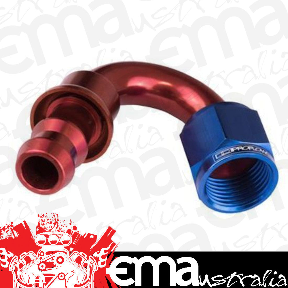 Proflow PFE405-10 150 Degree Push Lock Hose End Barb 5/8'' to Female -10AN