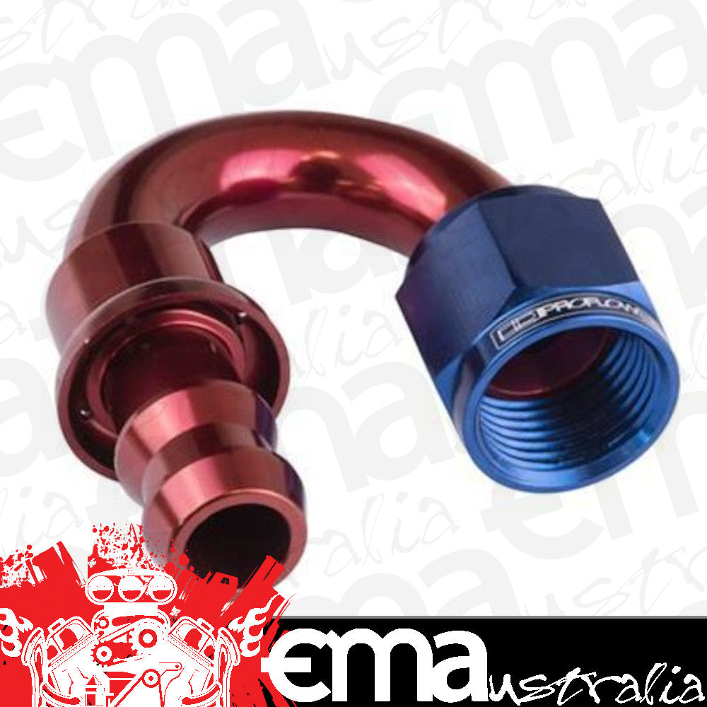 Proflow PFE406-04 180 Degree Push Lock Hose End Barb 1/4'' to Female -04AN