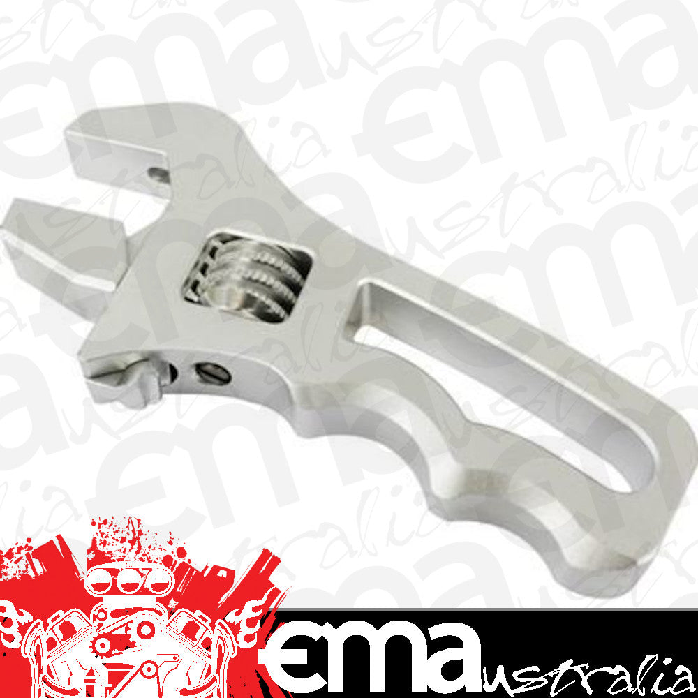 Proflow PFE430-AGSRT-SIL Billet Compact Adjustable AN Grip Wrench Spanner Silver