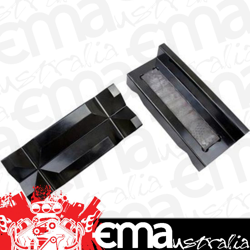Proflow PFE431 Vise Jaw Protectors Aluminium Black Anodised Inserts Internal Magnets per Pair