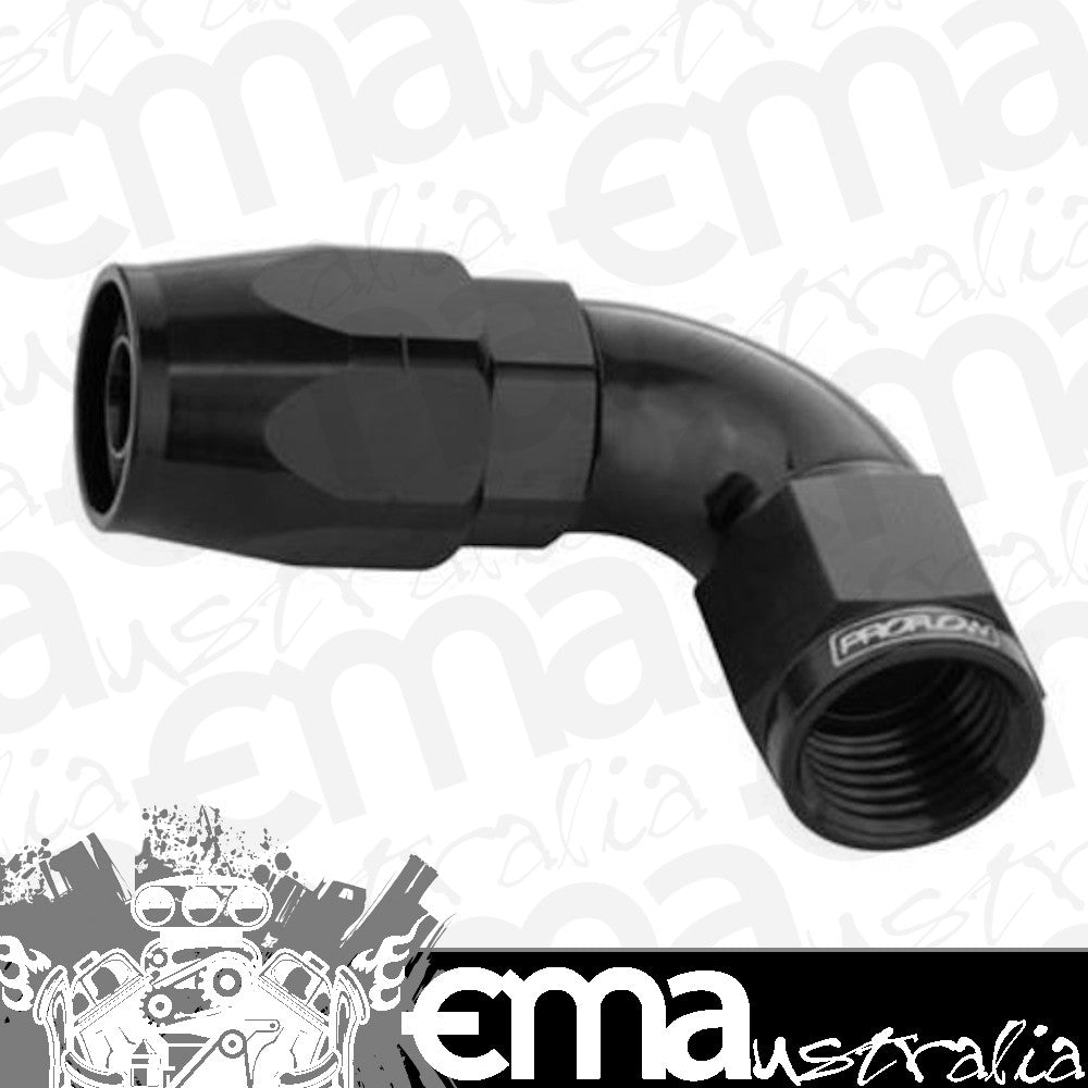 Proflow PFE503-06BK Fitting Hose End 90 Degree Full Flow -06AN Black