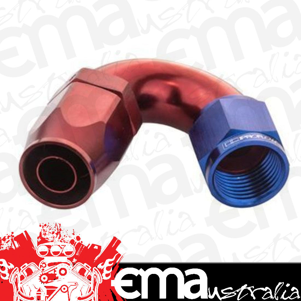 Proflow PFE504-10 Fitting Hose End 120 Degree Full Flow -10AN Blue/Red