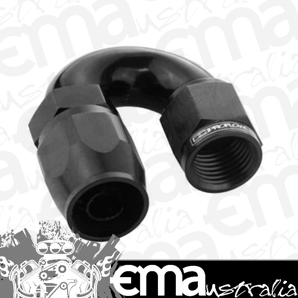 Proflow | PFE506-06BK | Fitting Hose End 180 Degree Full Flow -06AN Black