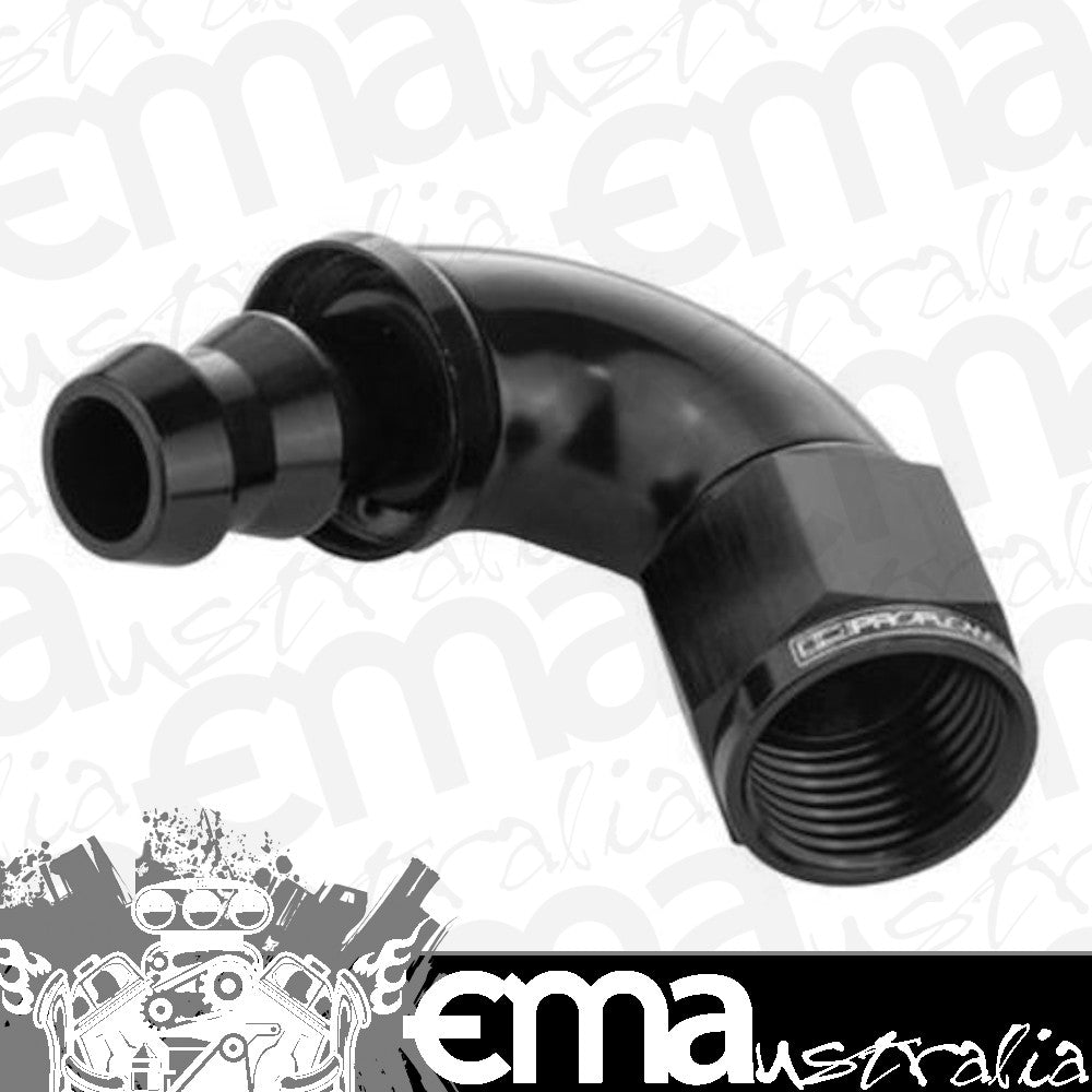 Proflow PFE514-12BK 120 Degree Fitting Hose End Full Flow Barb to Female -12AN Black