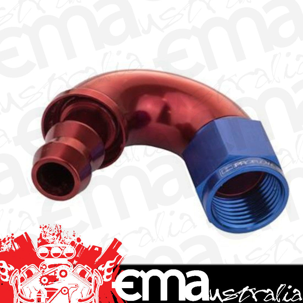 Proflow PFE515-10 150 Degree Fitting Hose End Full Flow Barb to Female -10AN Blue/Red