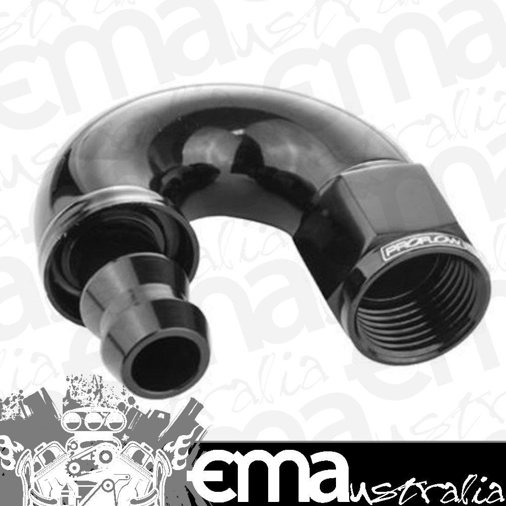 Proflow PFE516-10BK 180 Degree Fitting Hose End Full Flow Barb to Female -10AN Black
