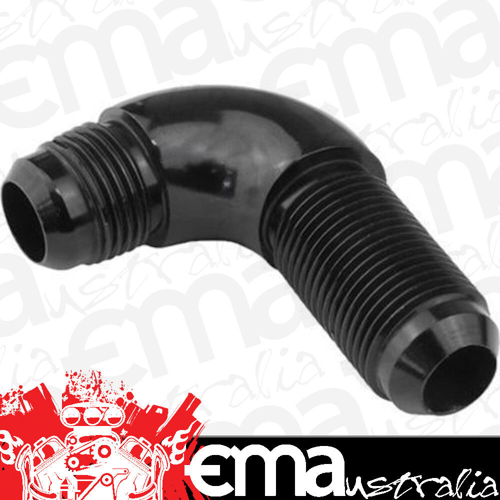 Proflow PFE533-06BK 90 Degree Male Fitting Bulkhead Adaptor -06AN Black