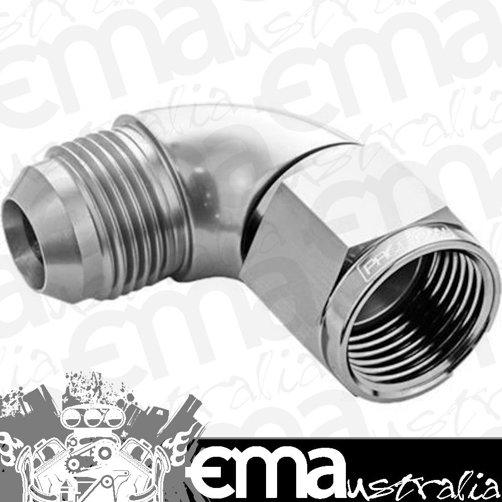 Proflow PFE543-08HP 90 Degree Full Flow Adaptor Male to Female -08AN Polished