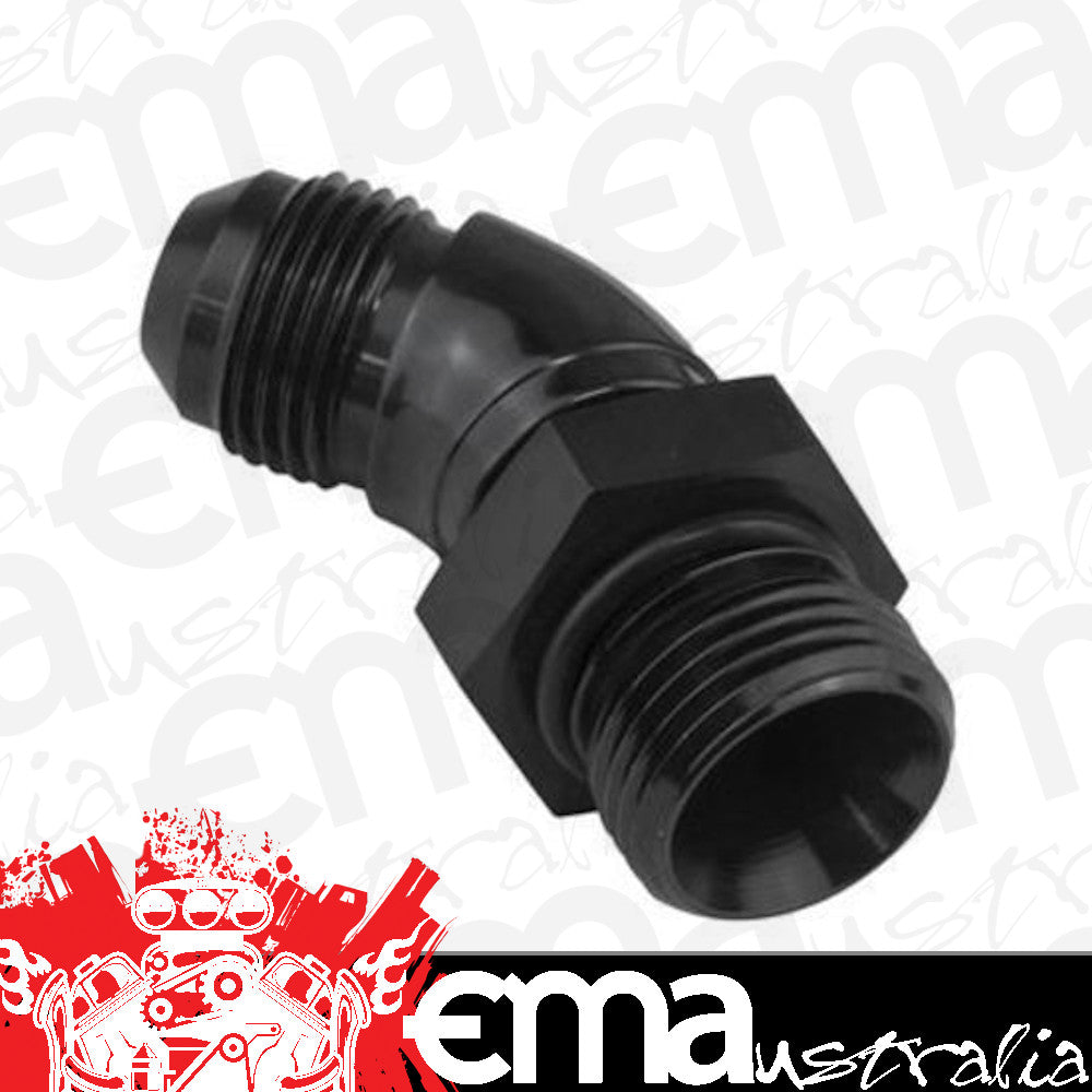 Proflow PFE563-08BK 45 Degree Male Fitting Orb Hose End to -08AN Black