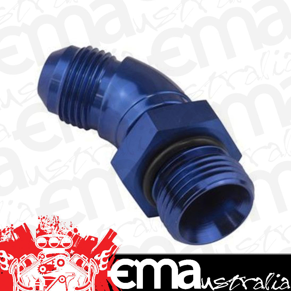 Proflow PFE563-16 45 Degree Male Fitting Orb Hose End to -16AN Blue