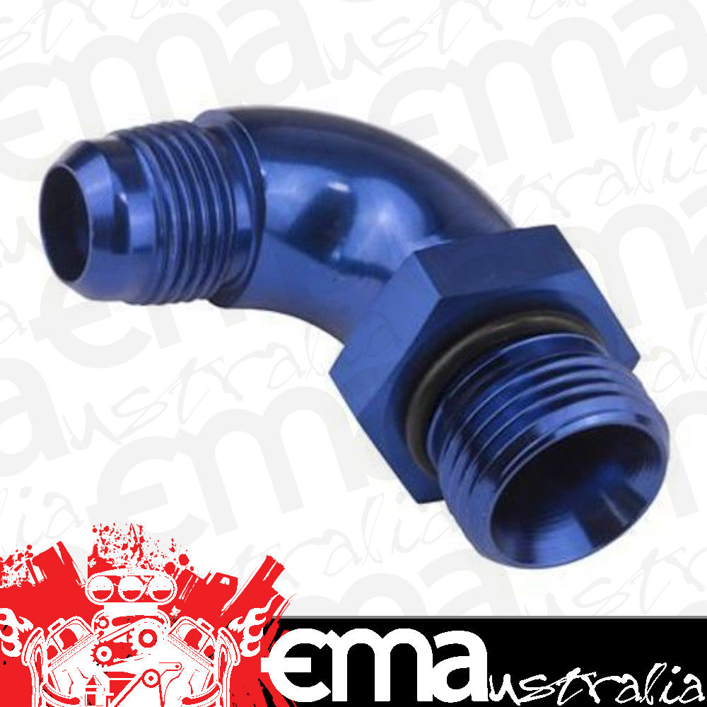 Proflow PFE583-10 90 Degree Male Fitting Orb Hose End to -10AN Blue