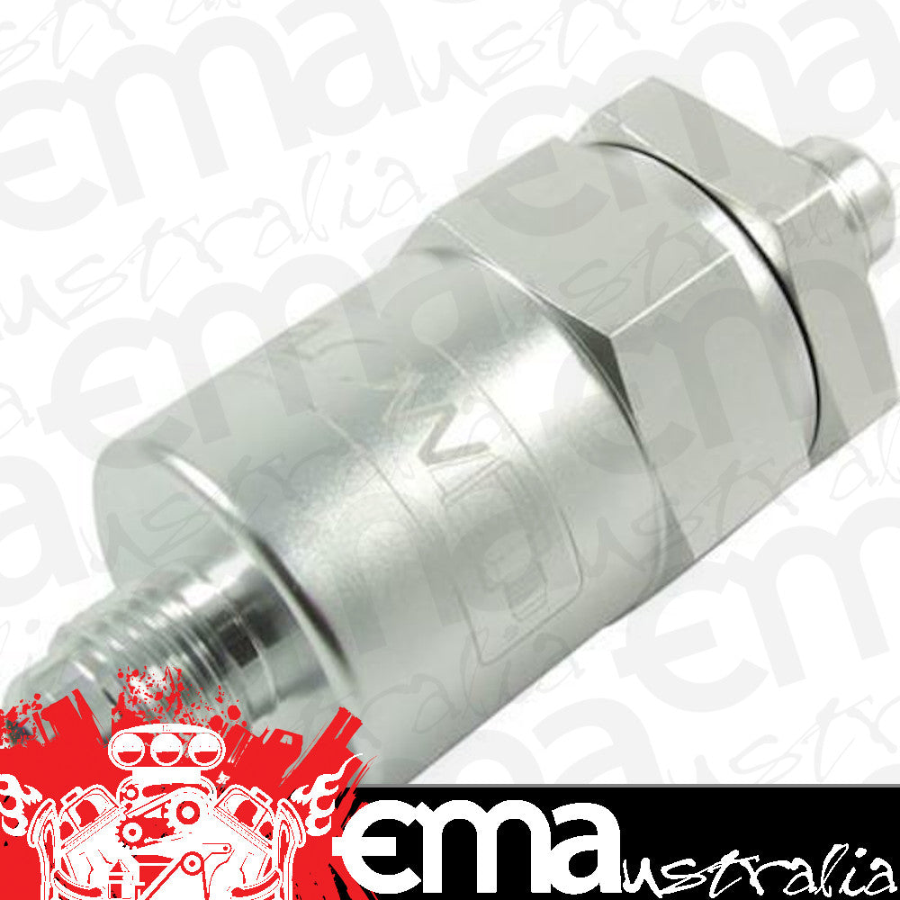 Proflow PFE609-06P Billet Inline Aluminium Fuel Filter -06AN Silver 30 Micron