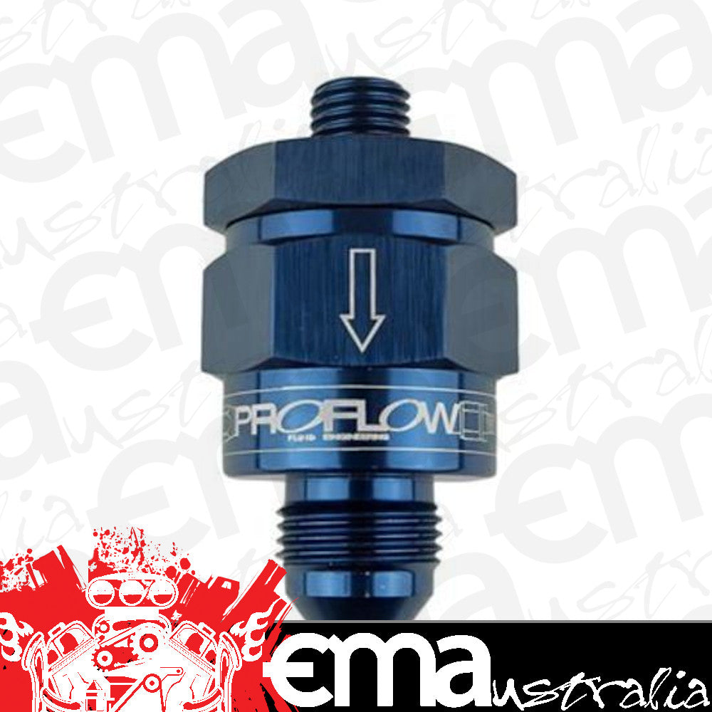Proflow PFE617-08 EFI Fuel Check Valve M12 x 1.50 to -08AN Black