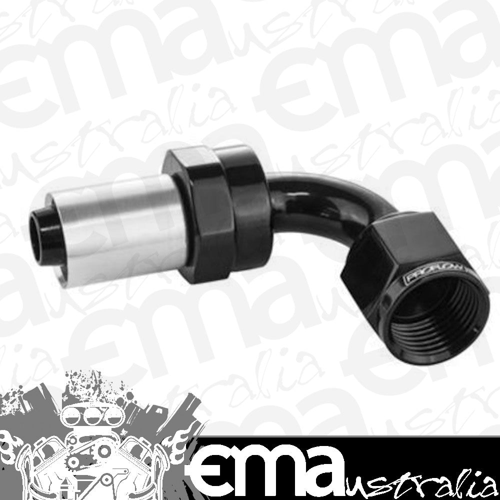 Proflow PFE653-08 Crimp Hose End 90 Degree -08AN Black