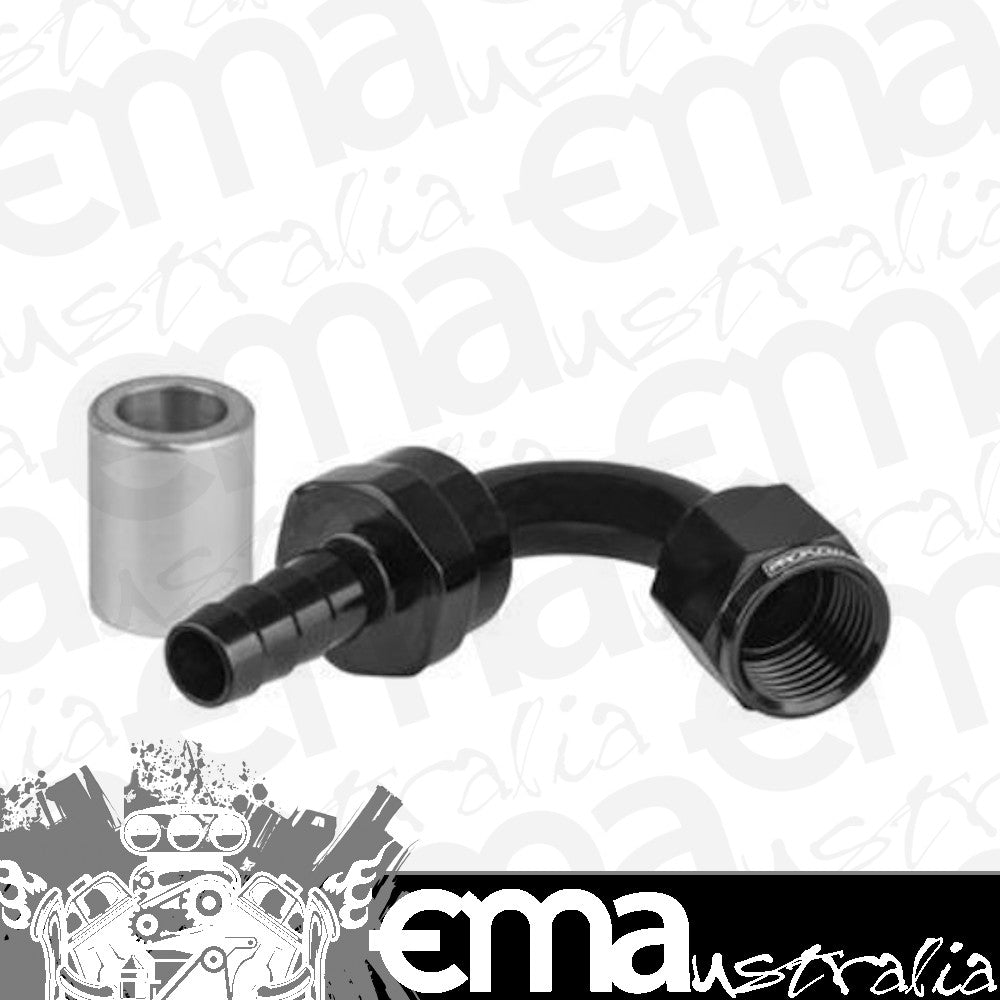 Proflow PFE654-10 Crimp Hose End 120 Degree -10AN Black