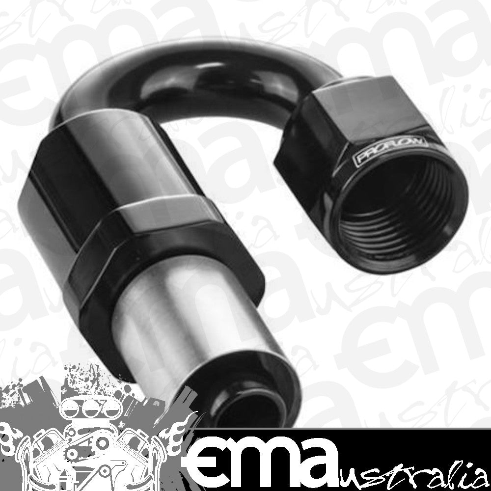 Proflow PFE656-08 Crimp Hose End 180 Degree -08AN Black