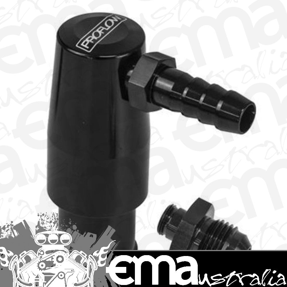 Proflow | PFE663BK | Billet Aluminium Valve Cover PCV Valve Kit Barb or AN Fitting Black