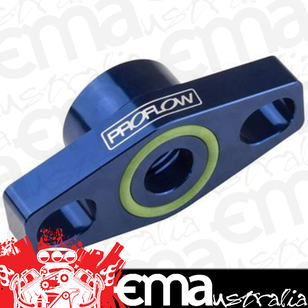Proflow PFE675 Adapter Turbo Oil Drain 38-44mm GT Aluminium Adaptor -08AN Female Blue