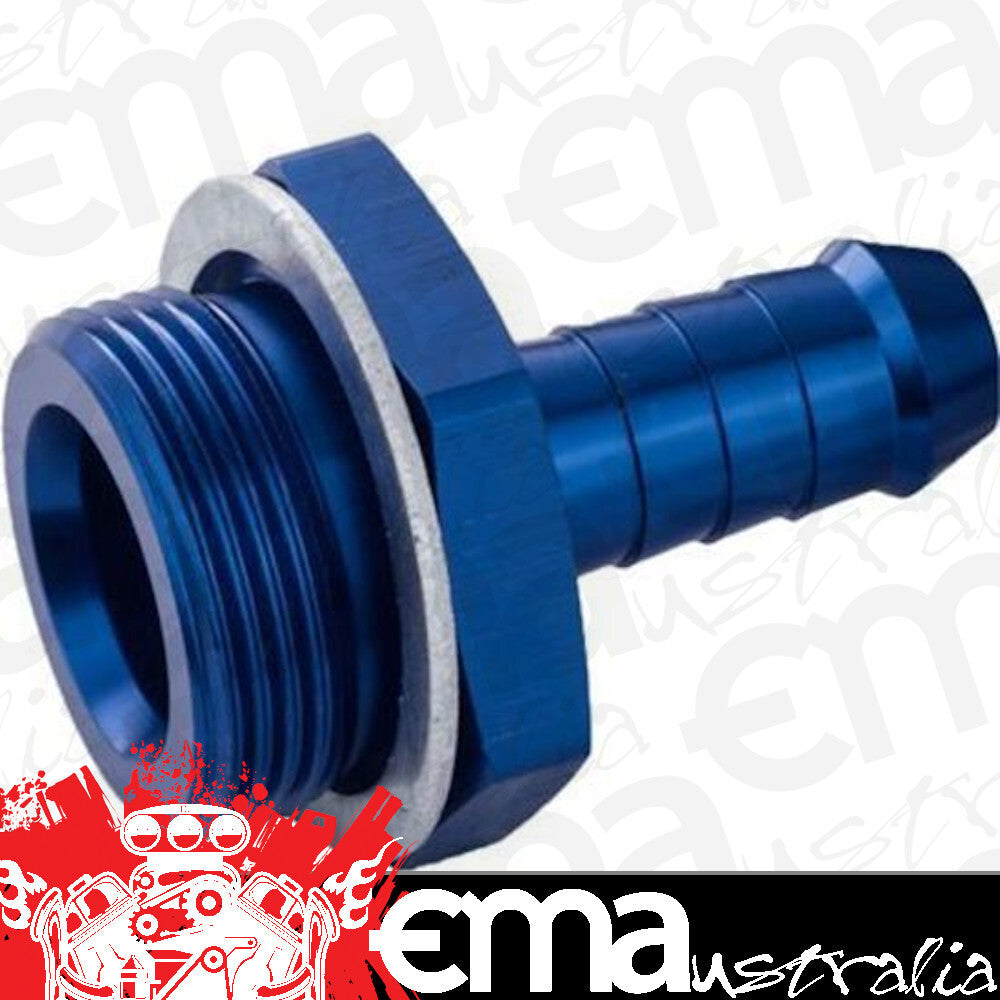 Proflow PFE700-01 Fitting Inlet Fuel Adaptor Male Holley Fuel Bowl 3/8" Male Barb Blue