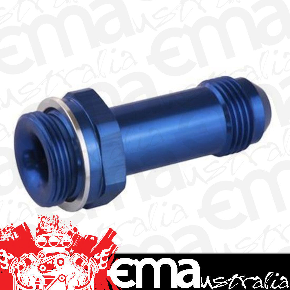 Proflow PFE700-08 Fitting Inlet Fuel Adaptor Male Holley Fuel Bowl 7/8 x 20 -08AN 2" Blue