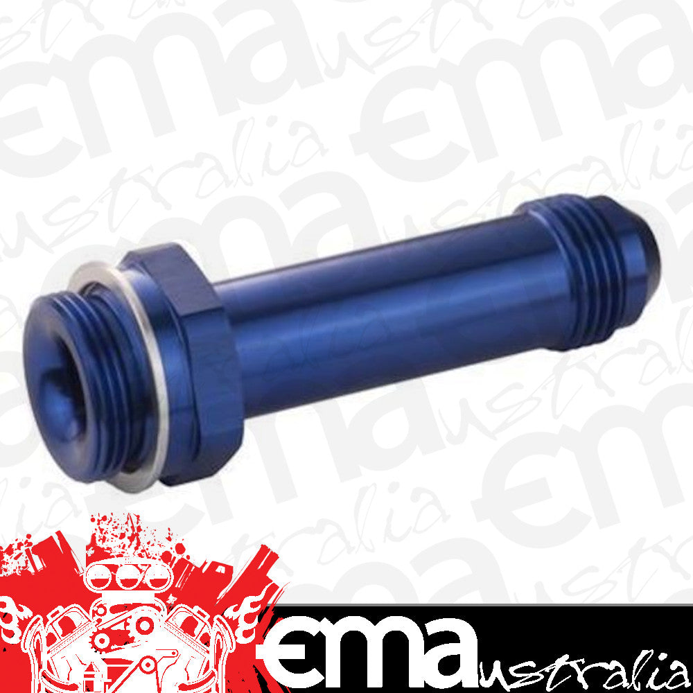 Proflow PFE700-08L Fitting Inlet Fuel Adaptor Male Holley Fuel Bowl 7/8 x 20 to -08AN Male 3" Blue