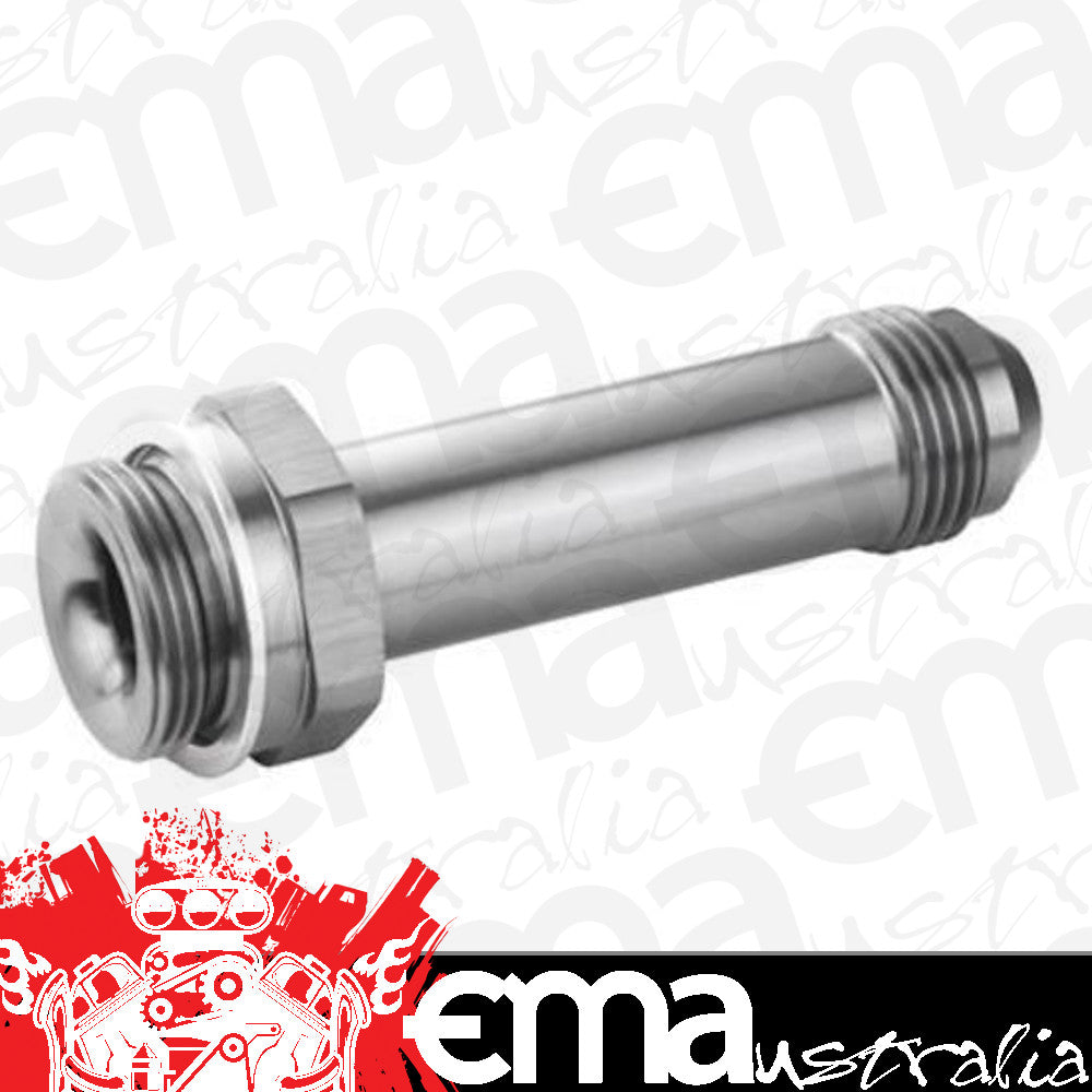 Proflow PFE700-08LS Fitting Inlet Fuel Adaptor Male Holley Fuel Bowl 7/8 x 20 to -08AN Male 3" Silver