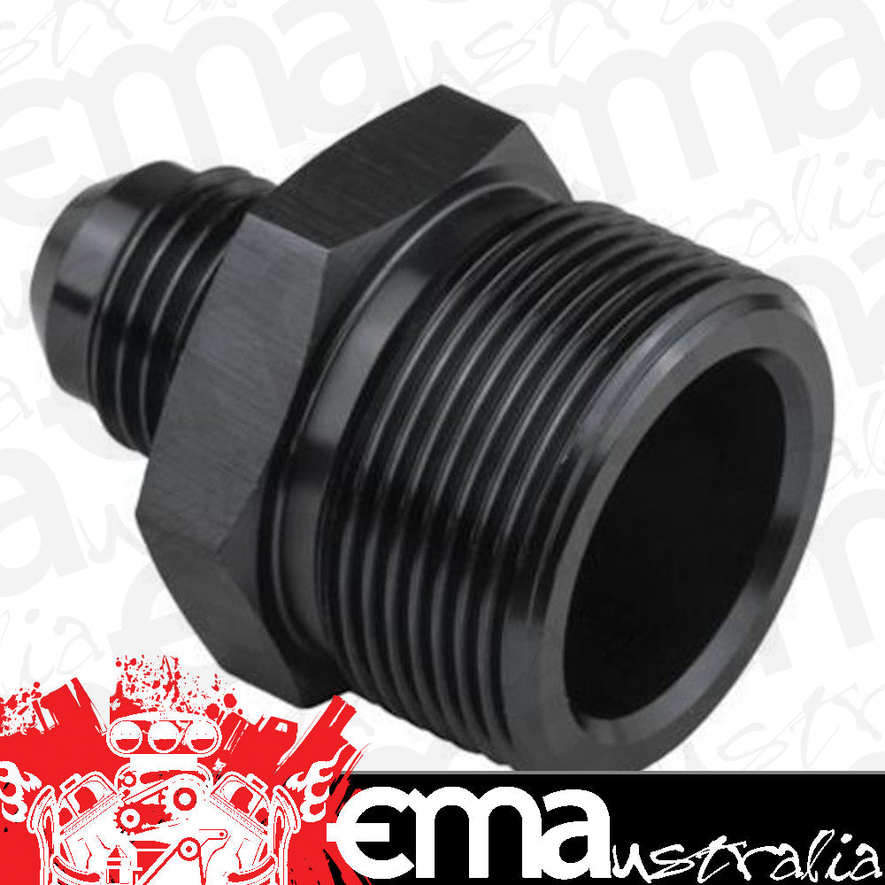 Proflow PFE708-06BK Fitting Inlet Fuel Straight Adaptor Quadrajet Male -06AN to 1" x 20 Black