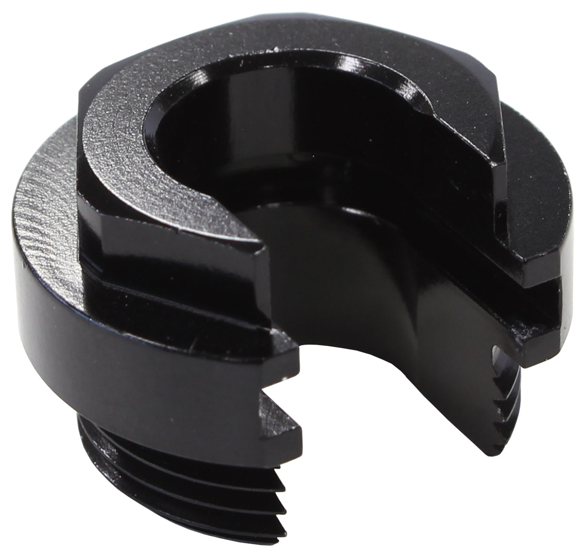 Aeroflow AF59-905-02BLK PUSH ON EFI FITTING RETAINING LOCKING COLLAR WITH SLOT BLACK