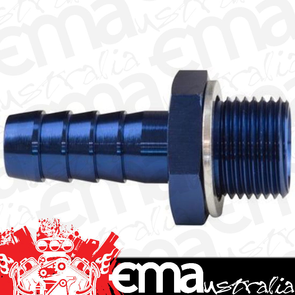Proflow PFE731-02 Fitting Adaptor Male 12mm x 1.50mm to 3/8" Barb Blue