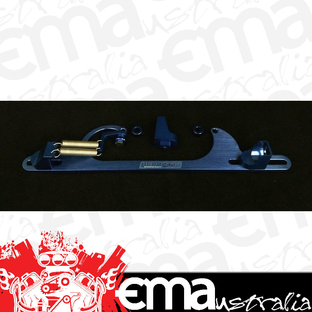 Aeroflow AF64-2001 Billet Throttle Cable Bracket Blue suits 4150 Style