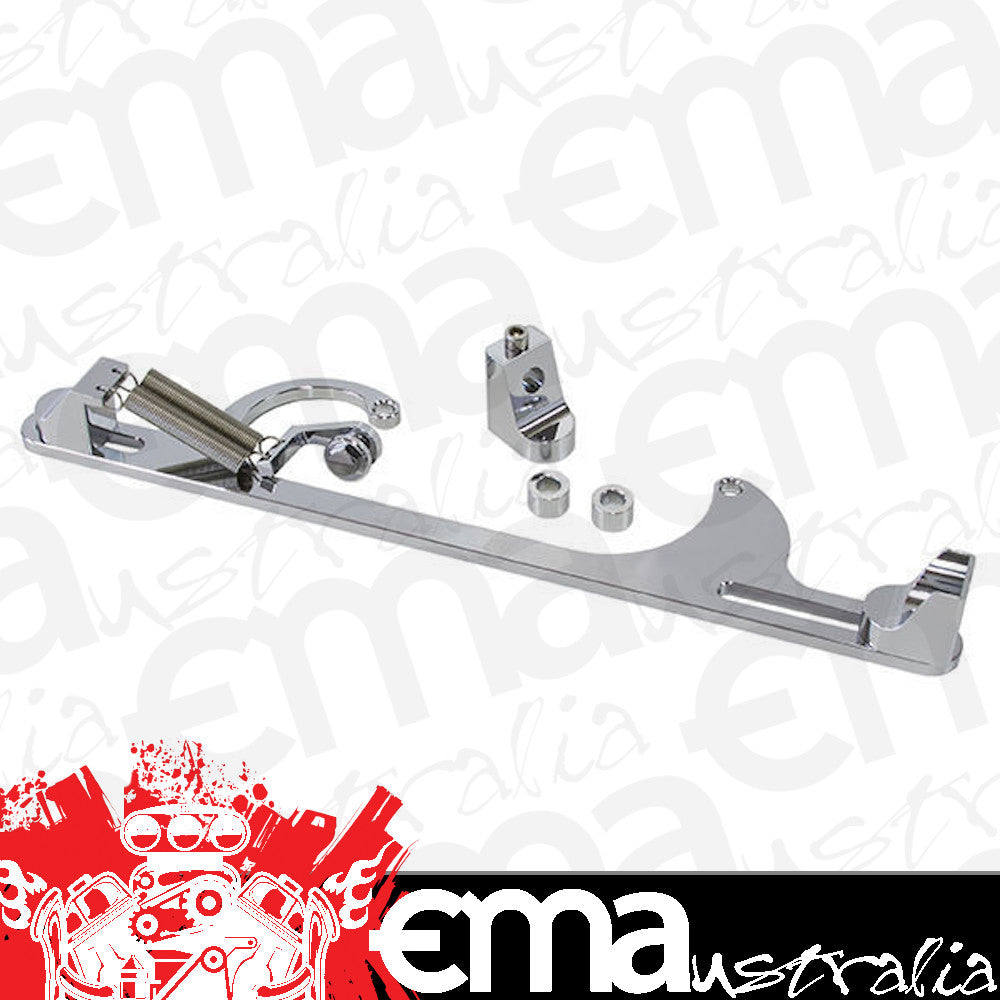 Aeroflow Performance Products AF64-2001C Billet Throttle Cable Bracket Chrome suits 4150 Style