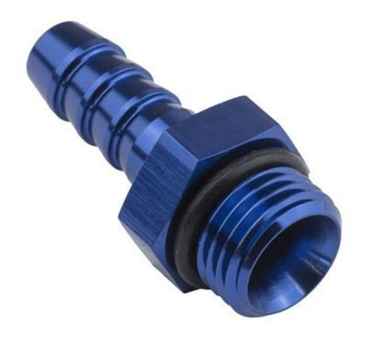 Proflow PFE790-10-06 Fitting adaptor AN 10 Male Hose End to 3/8" Barb Blue