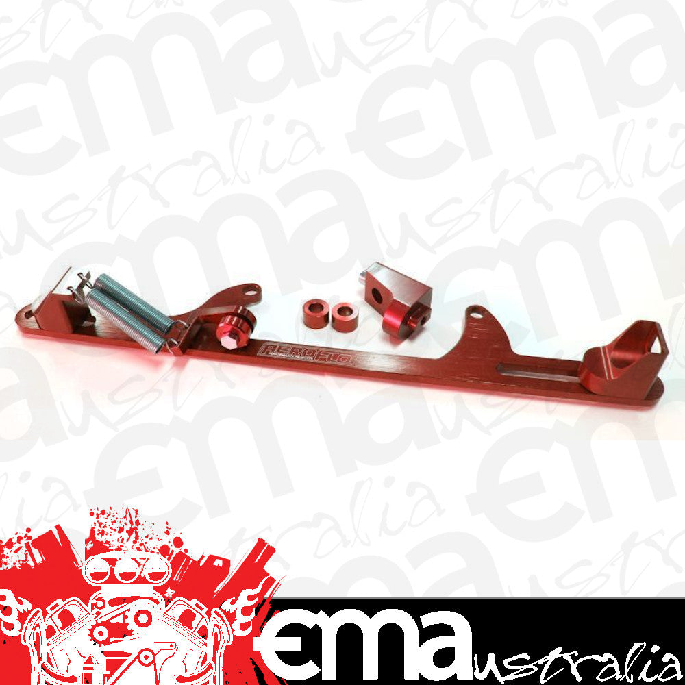 Aeroflow AF64-2002R Billet Throttle Cable Bracket Red suits 4500 Style