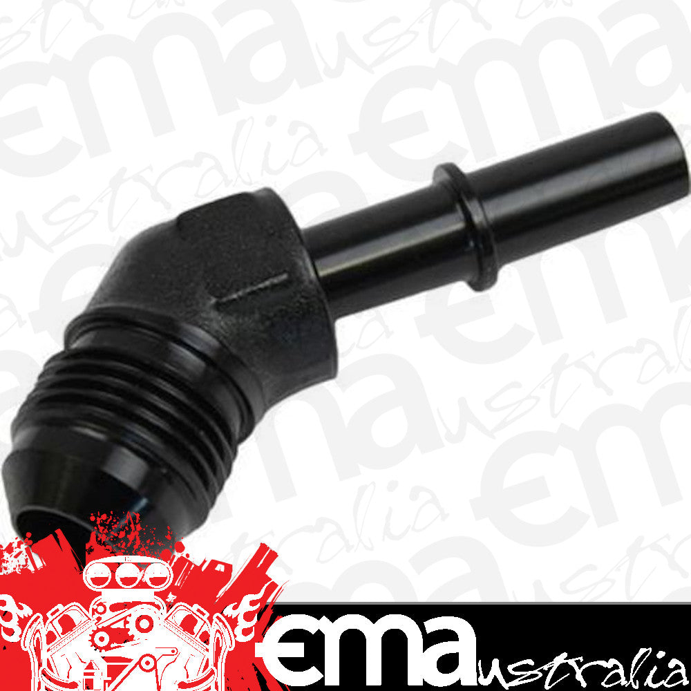Proflow PFE809-03BK 3/8" Male Fitting Quick Connect 45 Degree to -08AN Male Fitting Black